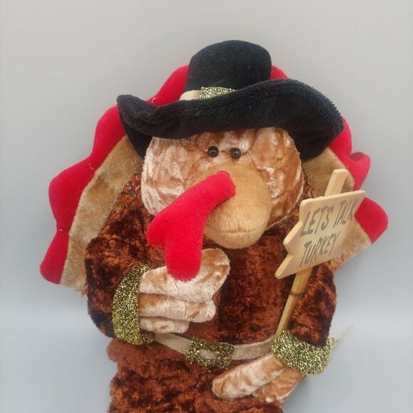 Dan Dee Shelf Sitting Turkey Plush Thanksgiving Fall Harvest Decoration - Picture 2 of 7
